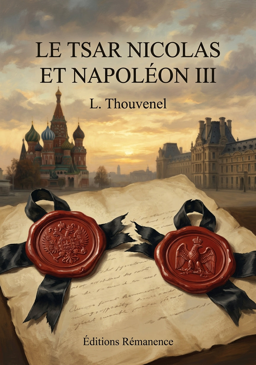 Livre Le Tsar Nicolas et Napoléon III par L. Thouvenel - Couverture - Editions Remanence