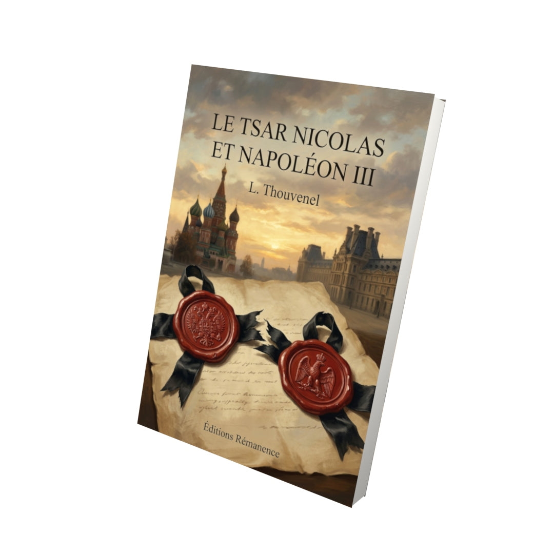 Livre Le Tsar Nicolas et Napoléon III par L. Thouvenel - Vue 3D - Editions Remanence