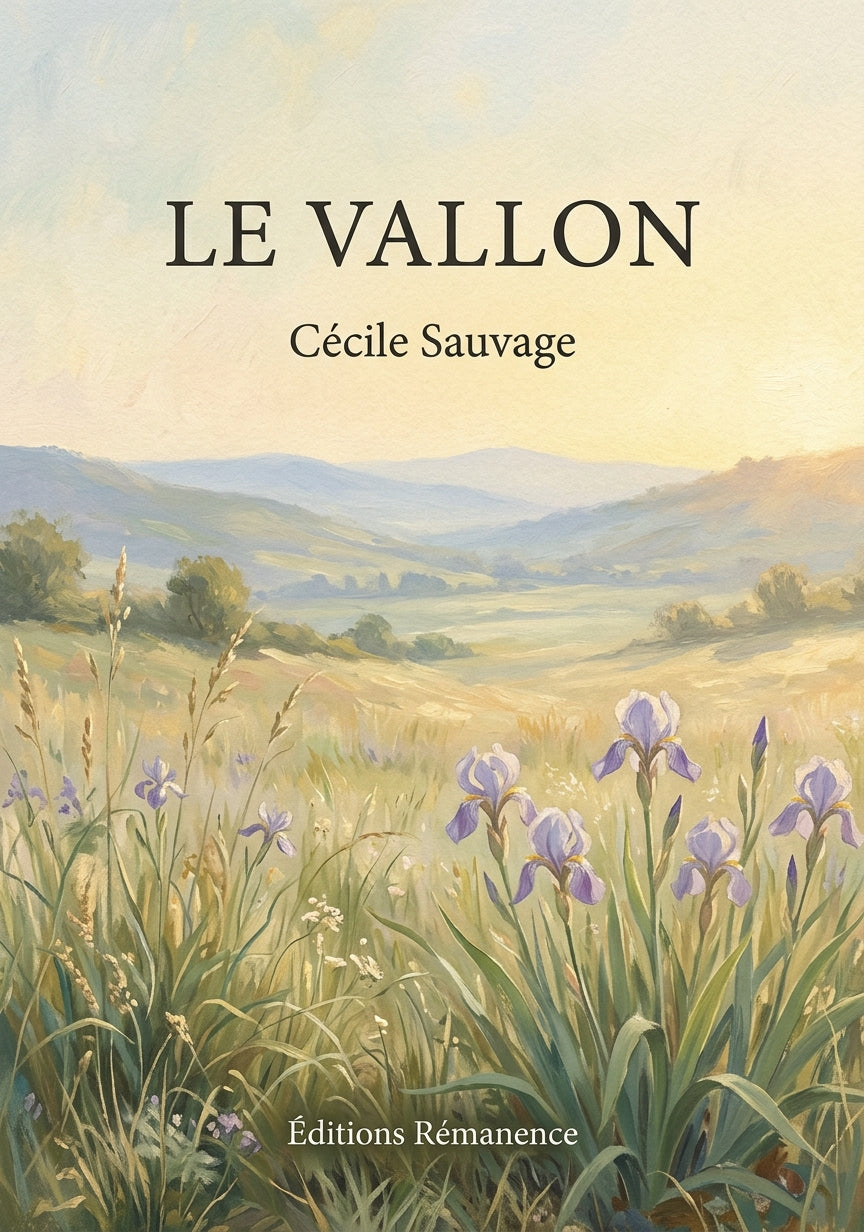 Livre Le Vallon par Cécile Sauvage - Couverture - Editions Remanence
