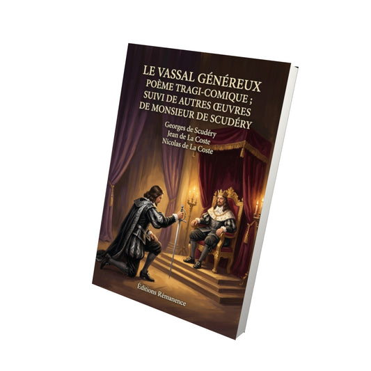 Livre Le Vassal généreux poème tragi-comique ; suivi de Autres Œuvres de Monsieur de Scudéry par Georges de Scudéry Jean de La Coste Nicolas de La Coste - Vue 3D - Editions Remanence