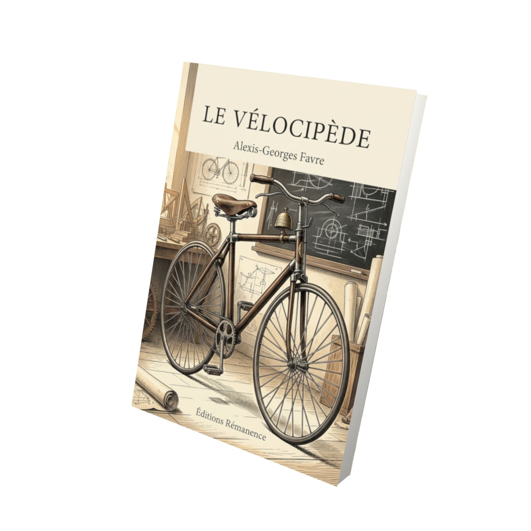 Livre Le Vélocipède par Alexis-Georges Favre - Vue 3D - Editions Remanence