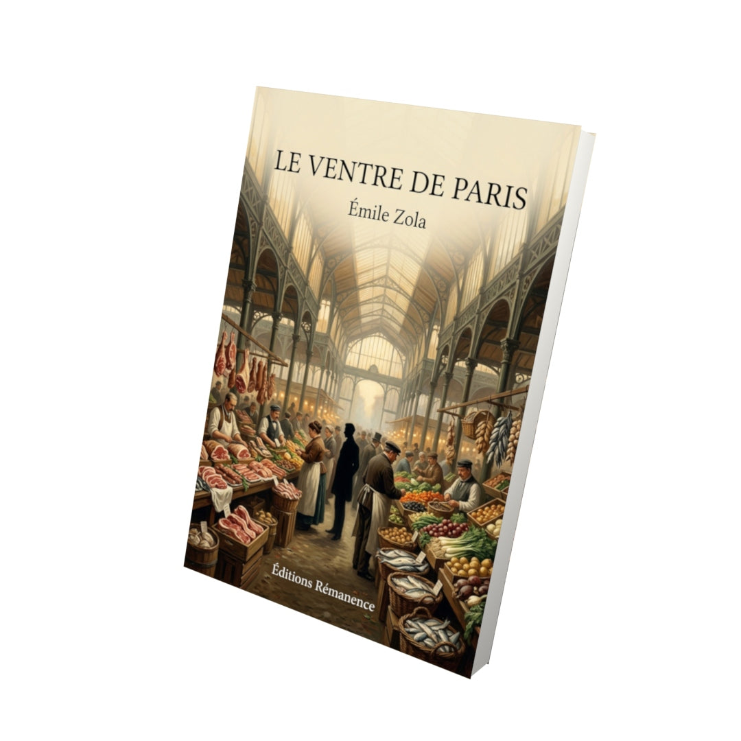 Livre Le Ventre de Paris par Émile Zola - Vue 3D - Editions Remanence