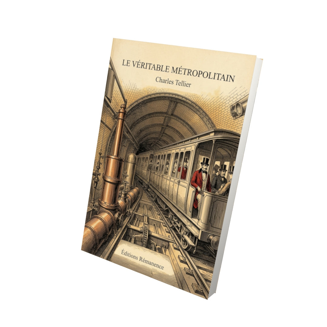 Livre Le Véritable Métropolitain par Charles Tellier - Vue 3D - Editions Remanence