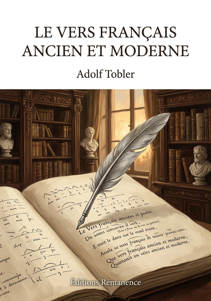 Livre Le Vers français ancien et moderne par Adolf Tobler - Couverture - Editions Remanence