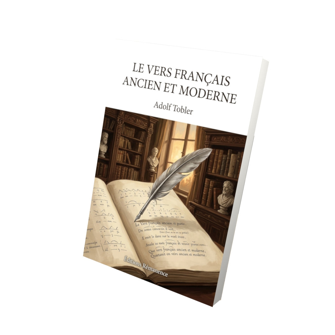 Livre Le Vers français ancien et moderne par Adolf Tobler - Vue 3D - Editions Remanence