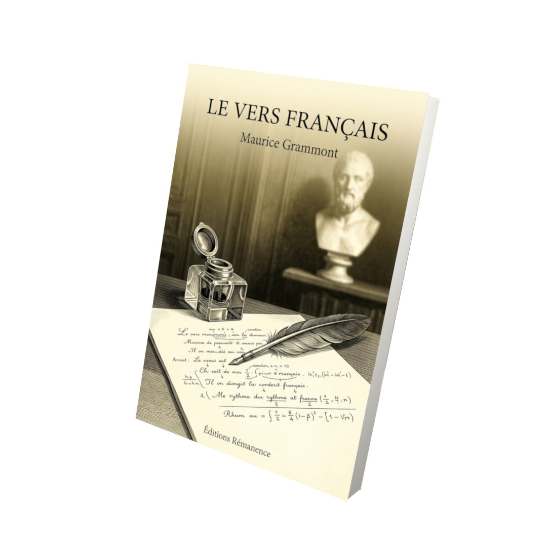 Livre Le Vers français par Maurice Grammont - Vue 3D - Editions Remanence