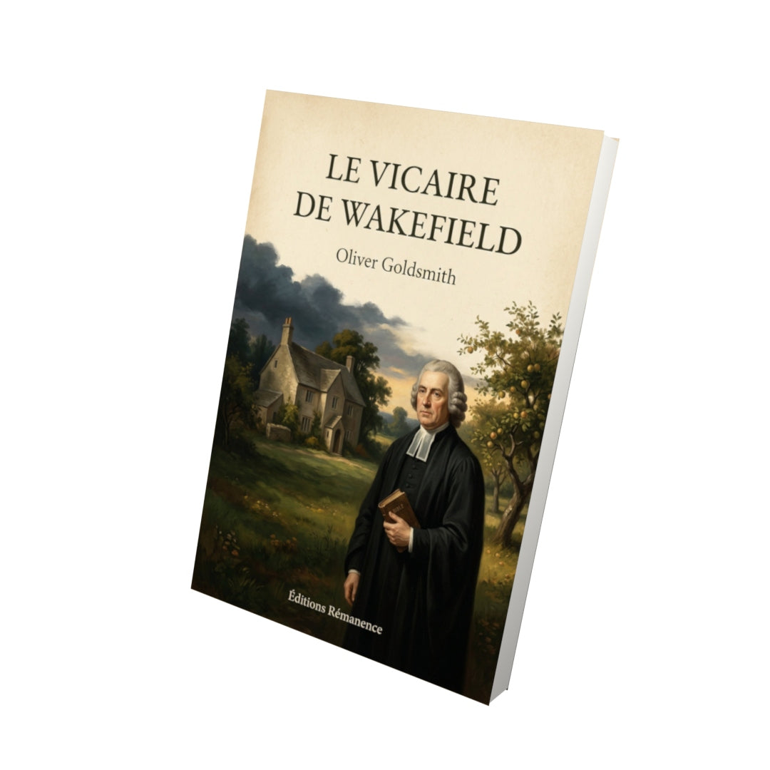 Livre Le Vicaire de Wakefield - Oliver Goldsmith - Vue 3D - Editions Remanence