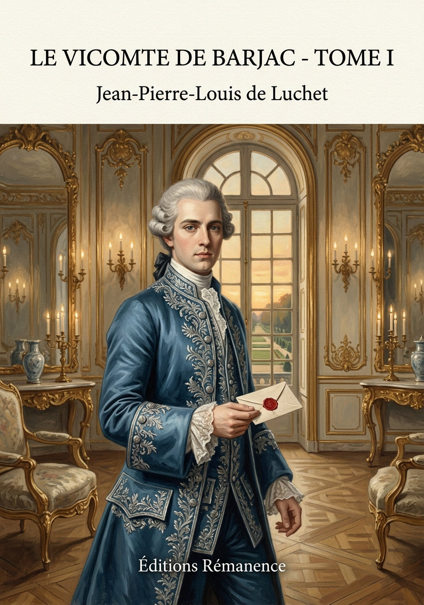 Livre Le Vicomte de Barjac - Tome I par Jean-Pierre-Louis de Luchet - Couverture - Editions Remanence
