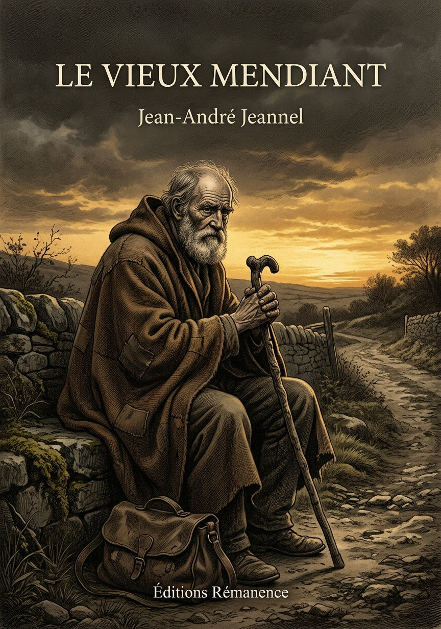 Livre Le vieux mendiant par Jean-André Jeannel - Couverture - Editions Remanence