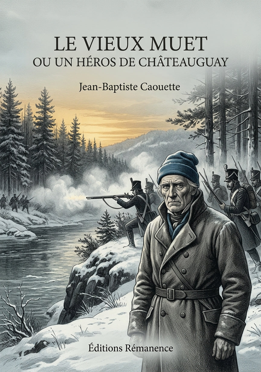 Livre Le vieux muet ou un Héros de Châteauguay par Jean-Baptiste Caouette - Couverture - Editions Remanence