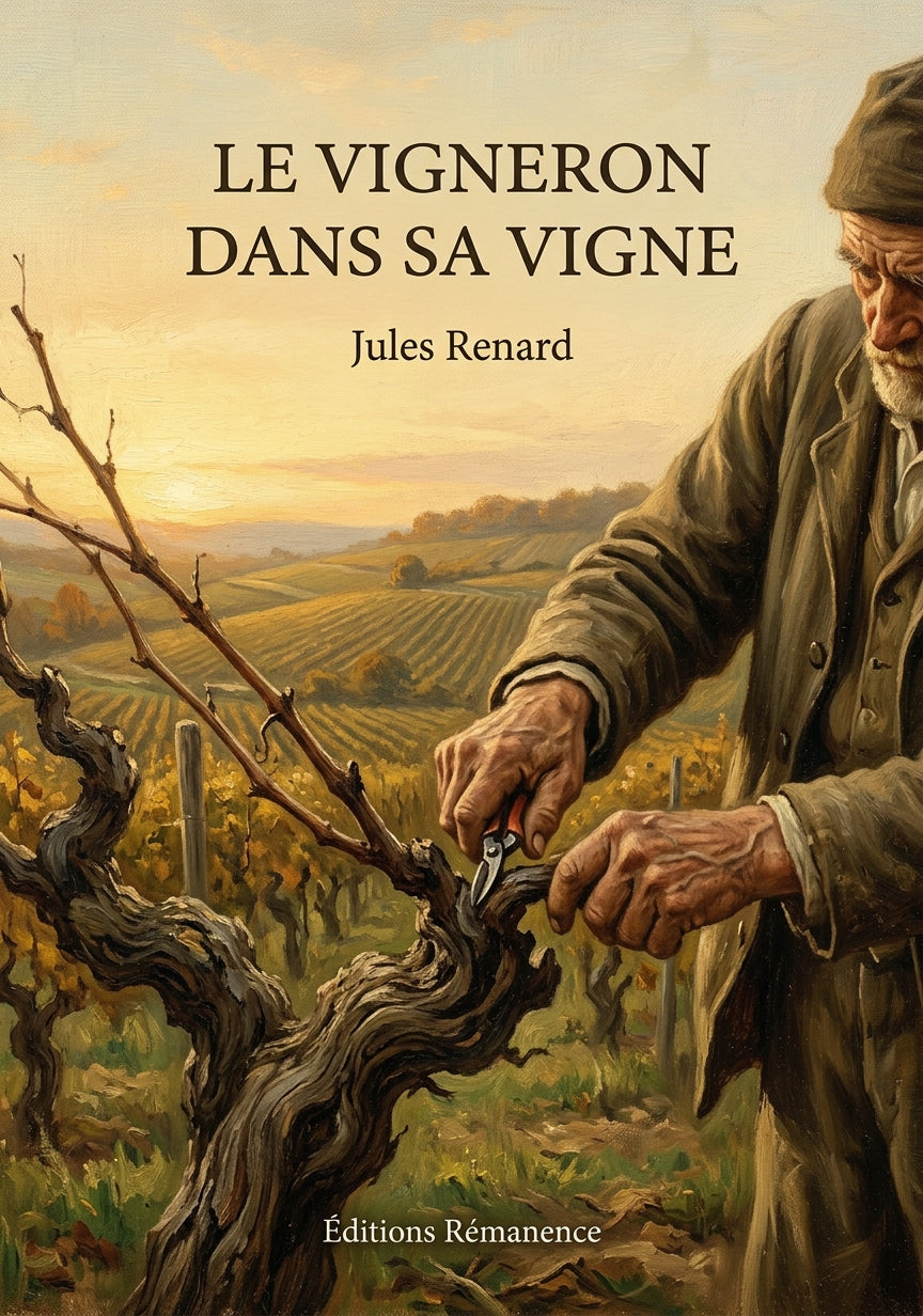 Livre Le Vigneron dans sa vigne par Jules Renard - Couverture - Editions Remanence