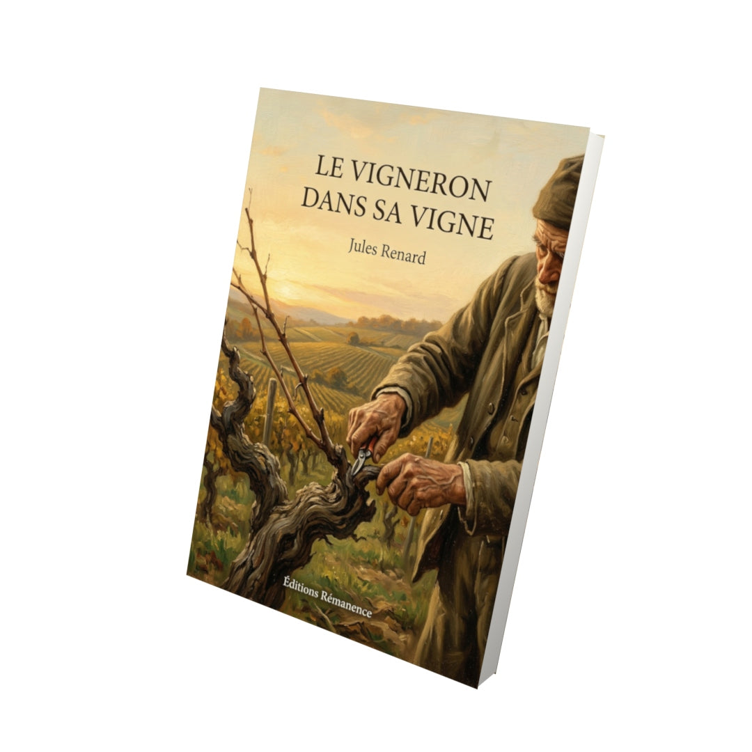 Livre Le Vigneron dans sa vigne par Jules Renard - Vue 3D - Editions Remanence
