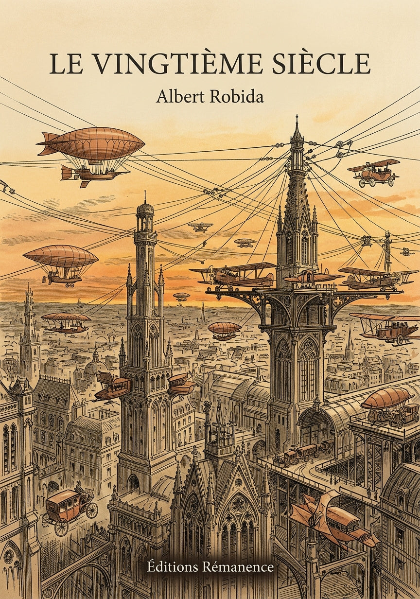 Livre Le Vingtième Siècle par Albert Robida - Couverture - Editions Remanence