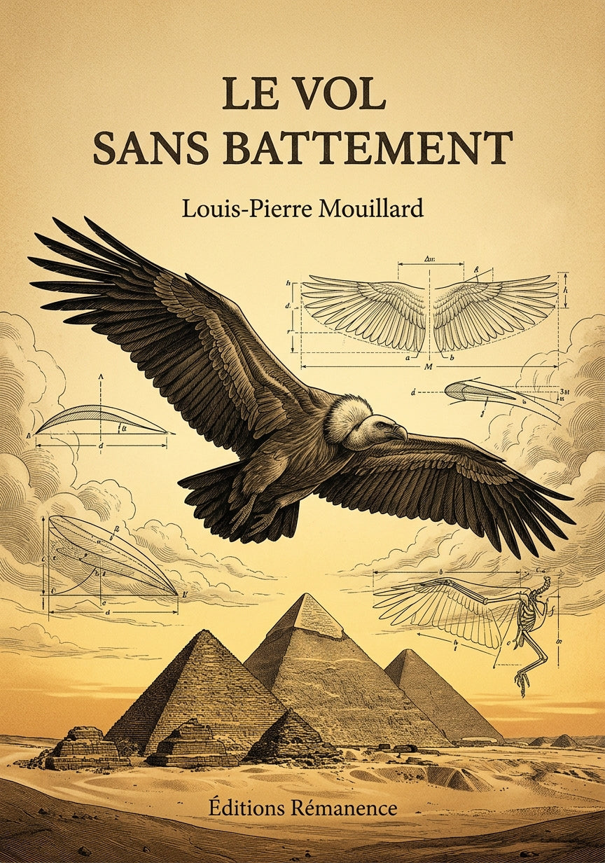 Livre Le vol sans battement par Louis-Pierre Mouillard - Couverture - Editions Remanence