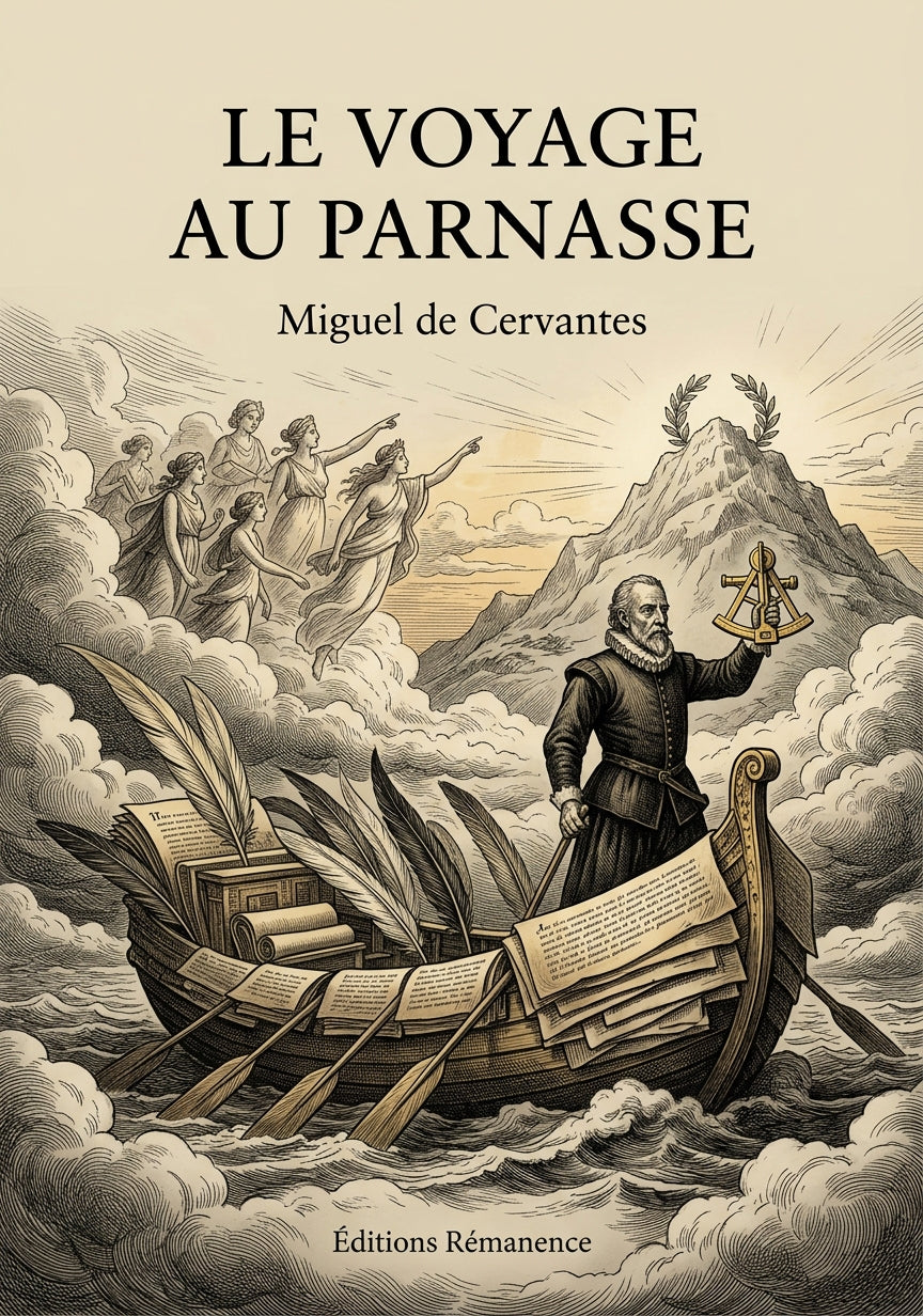 Livre Le Voyage au Parnasse par Miguel de Cervantes - Couverture - Editions Remanence