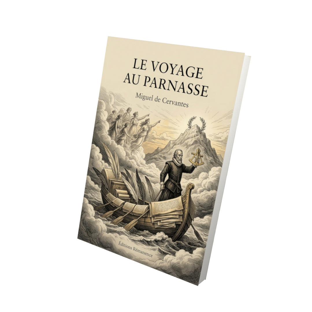 Livre Le Voyage au Parnasse par Miguel de Cervantes - Vue 3D - Editions Remanence
