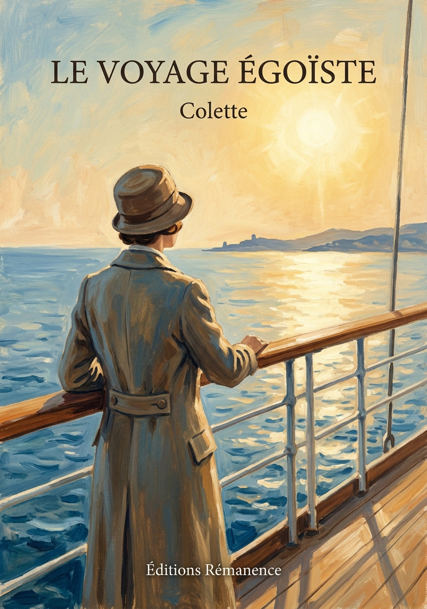 Livre Le Voyage égoïste par Colette - Couverture - Editions Remanence