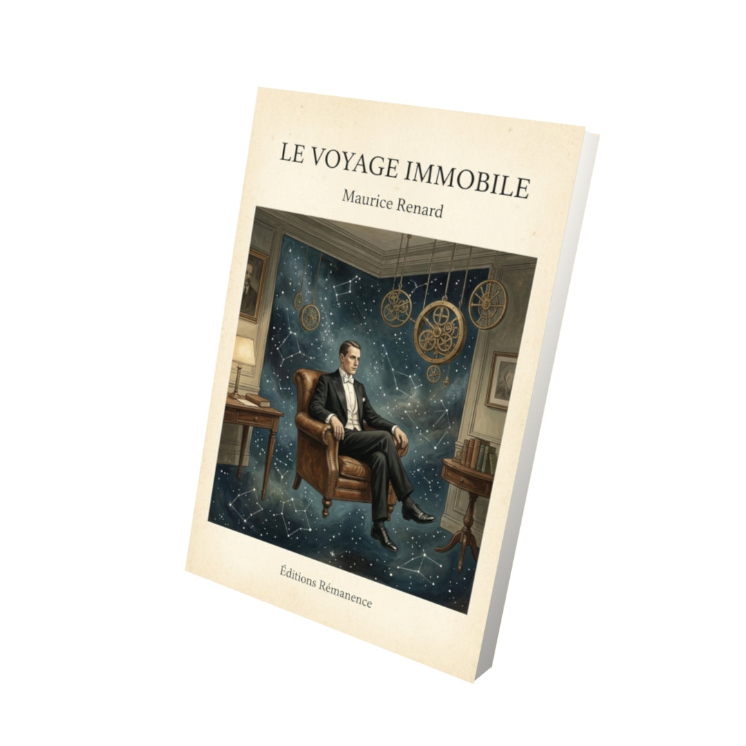 Livre Le voyage immobile - Maurice Renard - Vue 3D - Editions Remanence