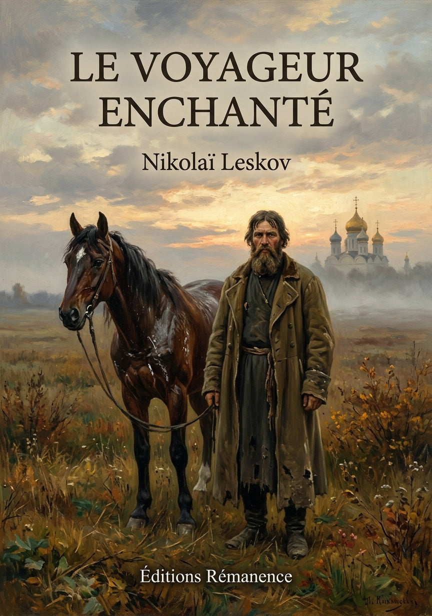 Livre Le Voyageur enchanté par Nikolaï Leskov - Couverture - Editions Remanence
