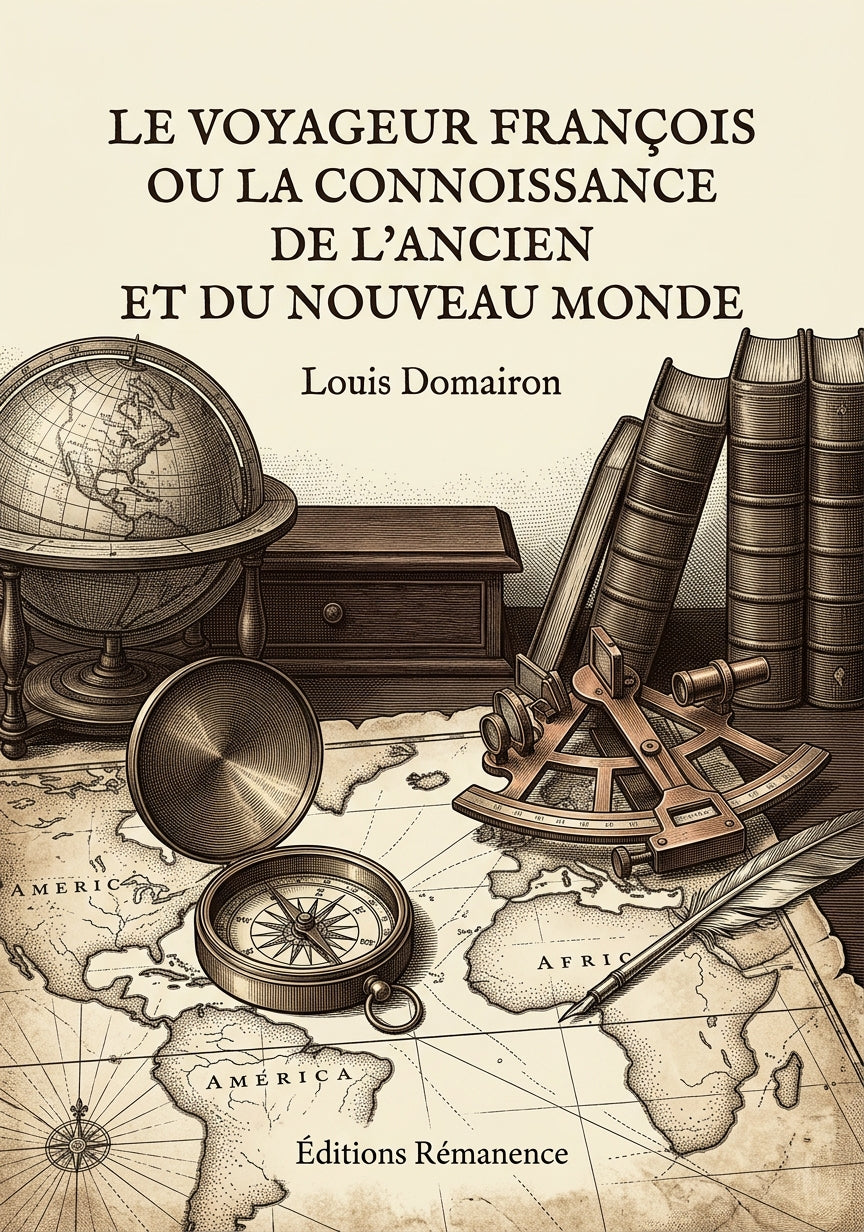 Livre Le voyageur françois ou la connoissance de l’ancien et du nouveau monde par Louis Domairon - Couverture - Editions Remanence