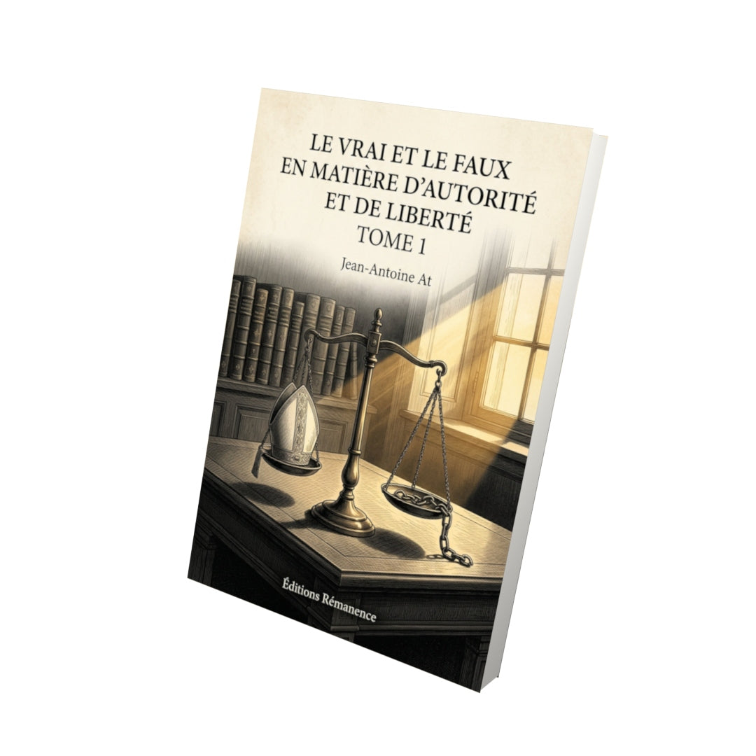 Livre Le vrai et le faux en matière d'autorité et de liberté Tome 1 - Jean-Antoine At - Vue 3D - Editions Remanence
