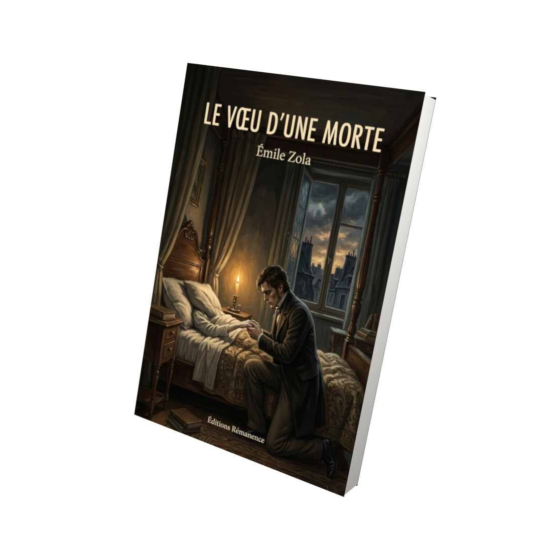 Livre Le Vœu d’une morte par Émile Zola - Vue 3D - Editions Remanence
