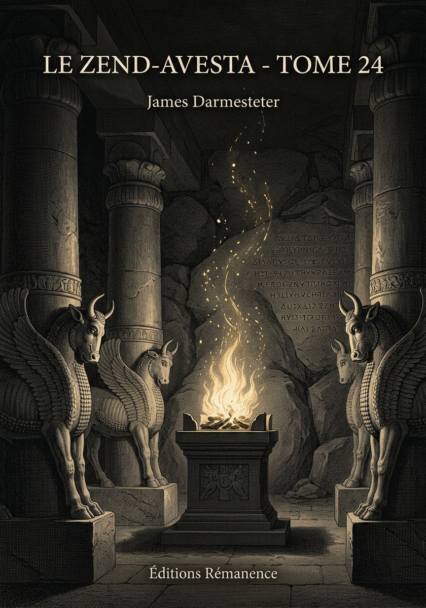 Livre Le Zend-Avesta - Tome 24 par James Darmesteter - Couverture - Editions Remanence