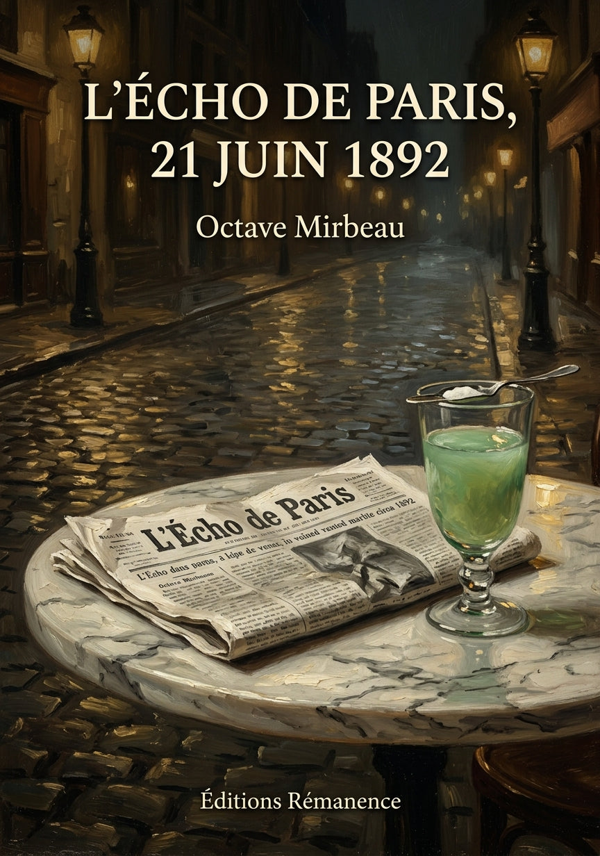 Livre L’Écho de Paris, 21 juin 1892 par Octave Mirbeau - Couverture - Editions Remanence