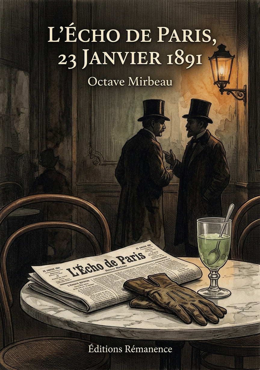 Livre L’Écho de Paris, 23 janvier 1891 par Octave Mirbeau - Couverture - Editions Remanence