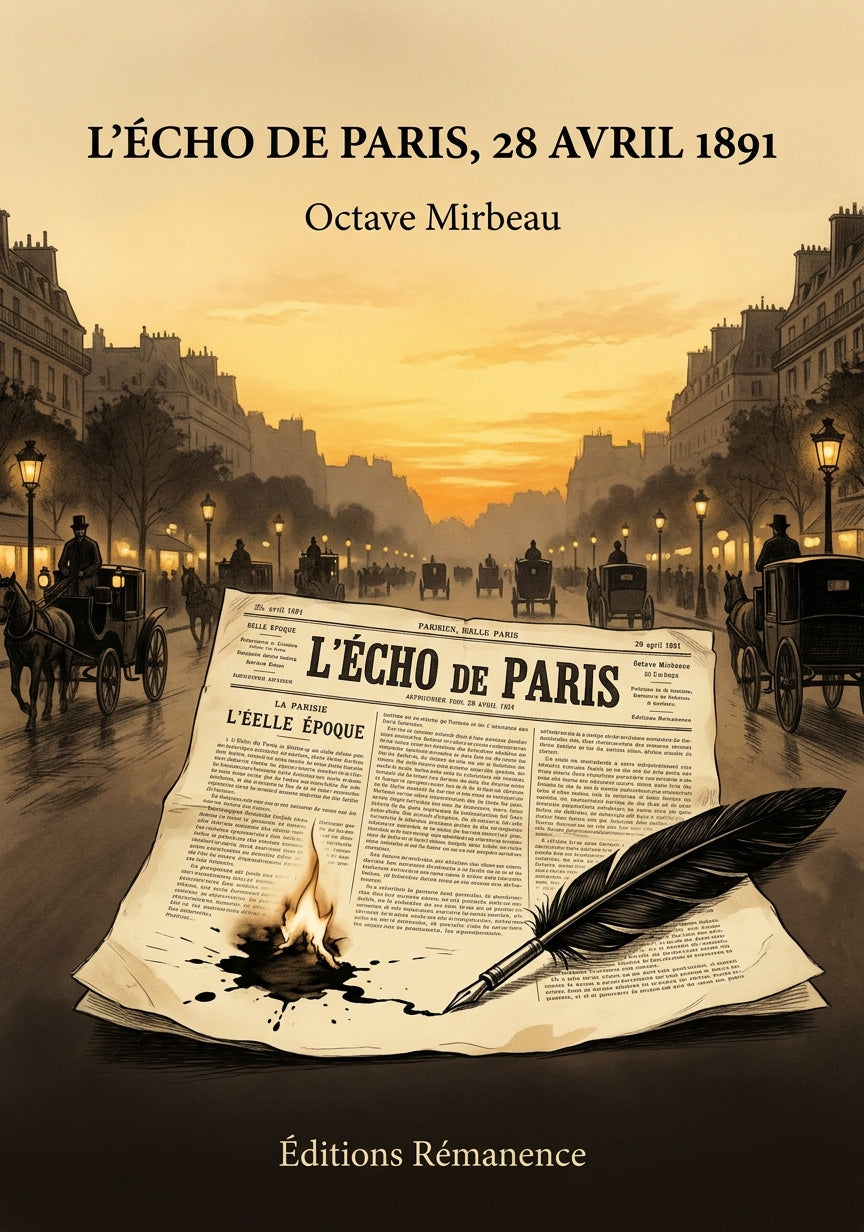 Livre L’Écho de Paris, 28 avril 1891 par Octave Mirbeau - Couverture - Editions Remanence