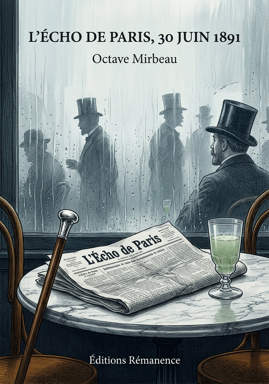 Livre L’Écho de Paris, 30 juin 1891 par Octave Mirbeau - Couverture - Editions Remanence