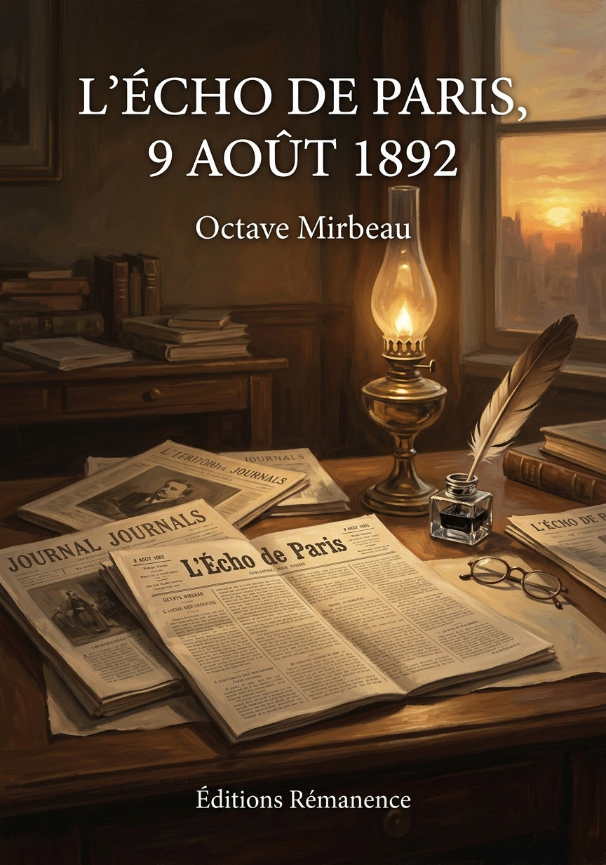 Livre L’Écho de Paris, 9 août 1892 par Octave Mirbeau - Couverture - Editions Remanence