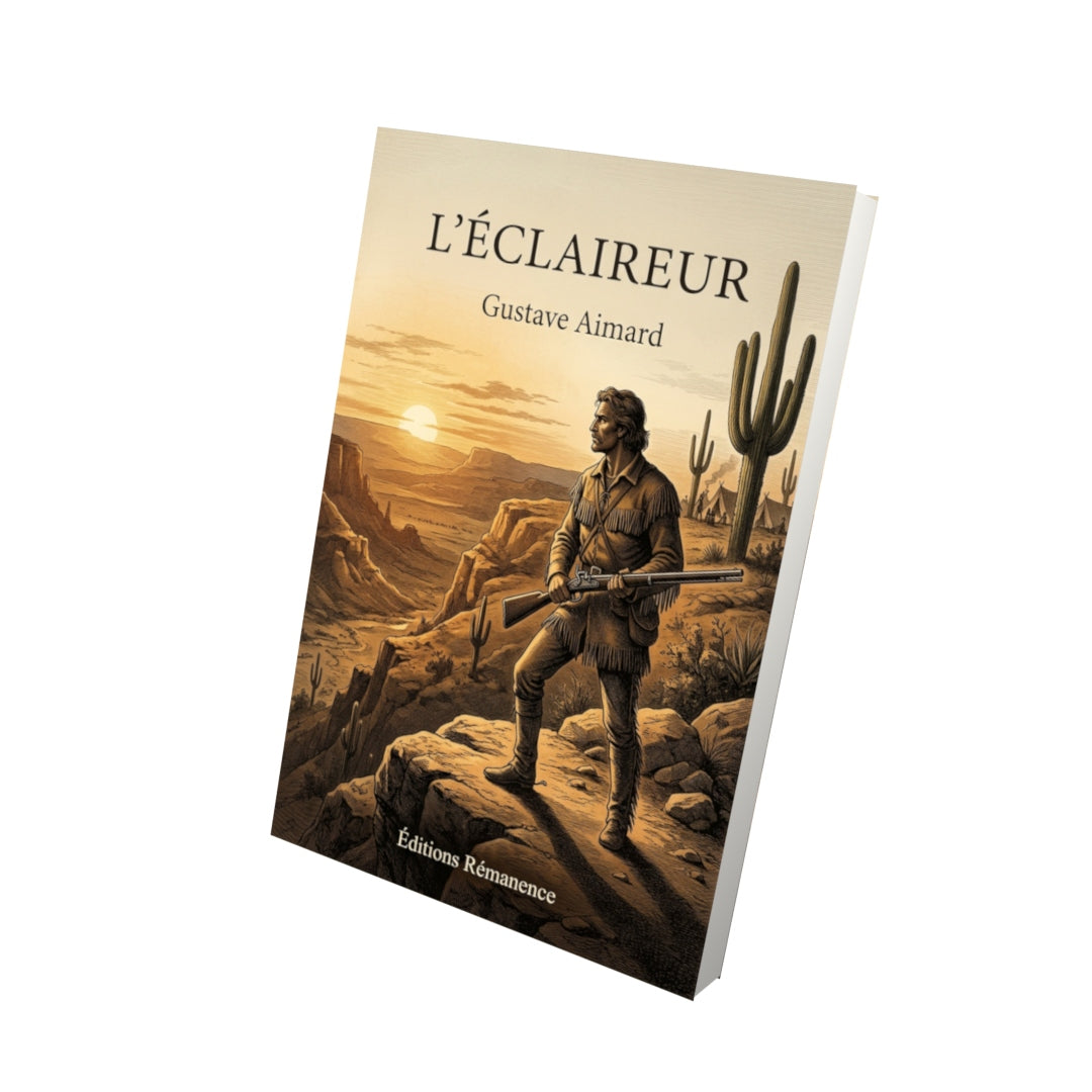 Livre L’Éclaireur par Gustave Aimard - Vue 3D - Editions Remanence