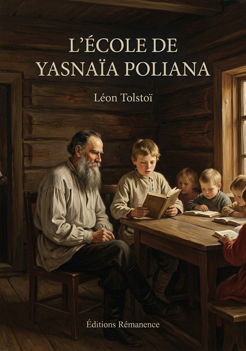 Livre L’École de Yasnaïa Poliana par Léon Tolstoï - Couverture - Editions Remanence