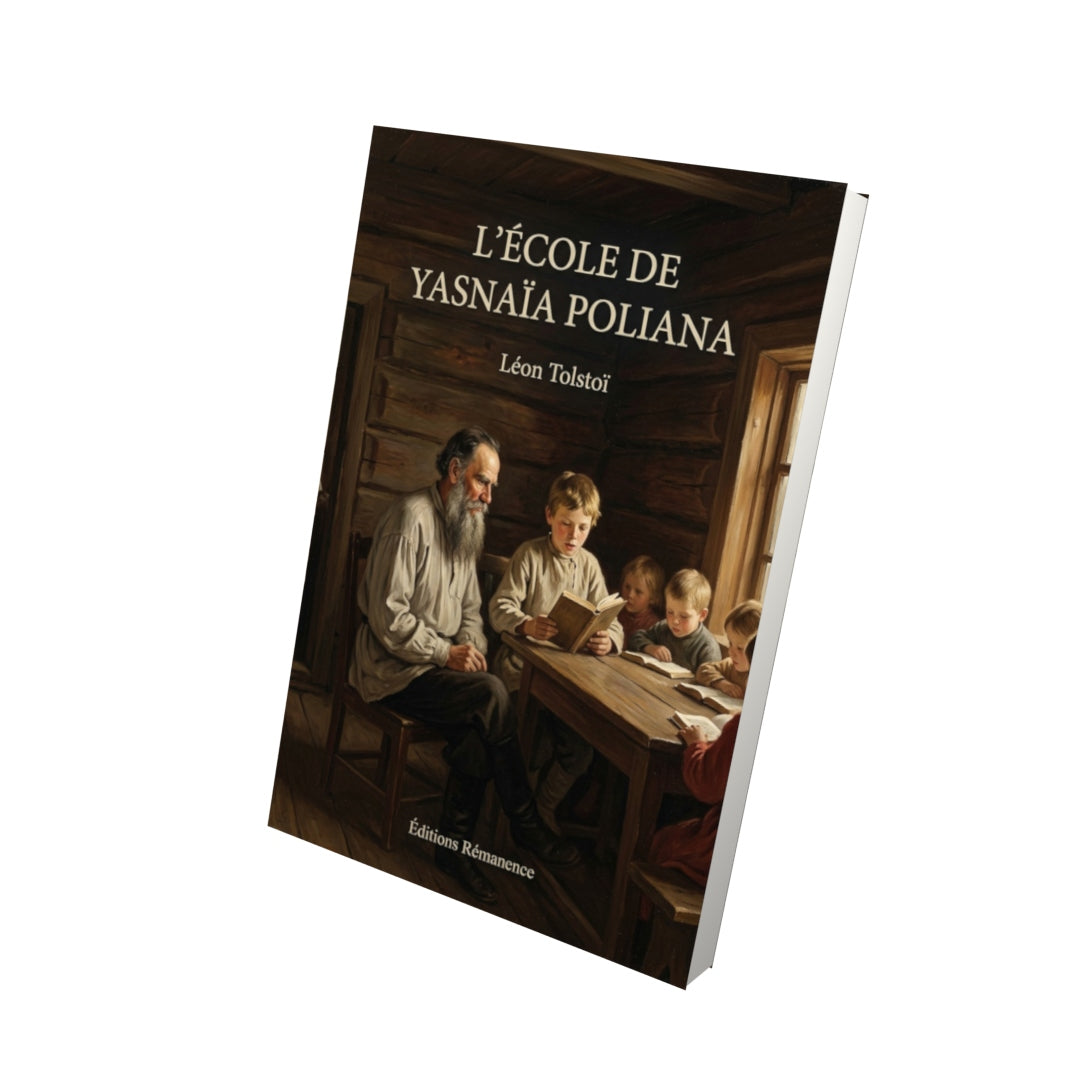Livre L’École de Yasnaïa Poliana par Léon Tolstoï - Vue 3D - Editions Remanence