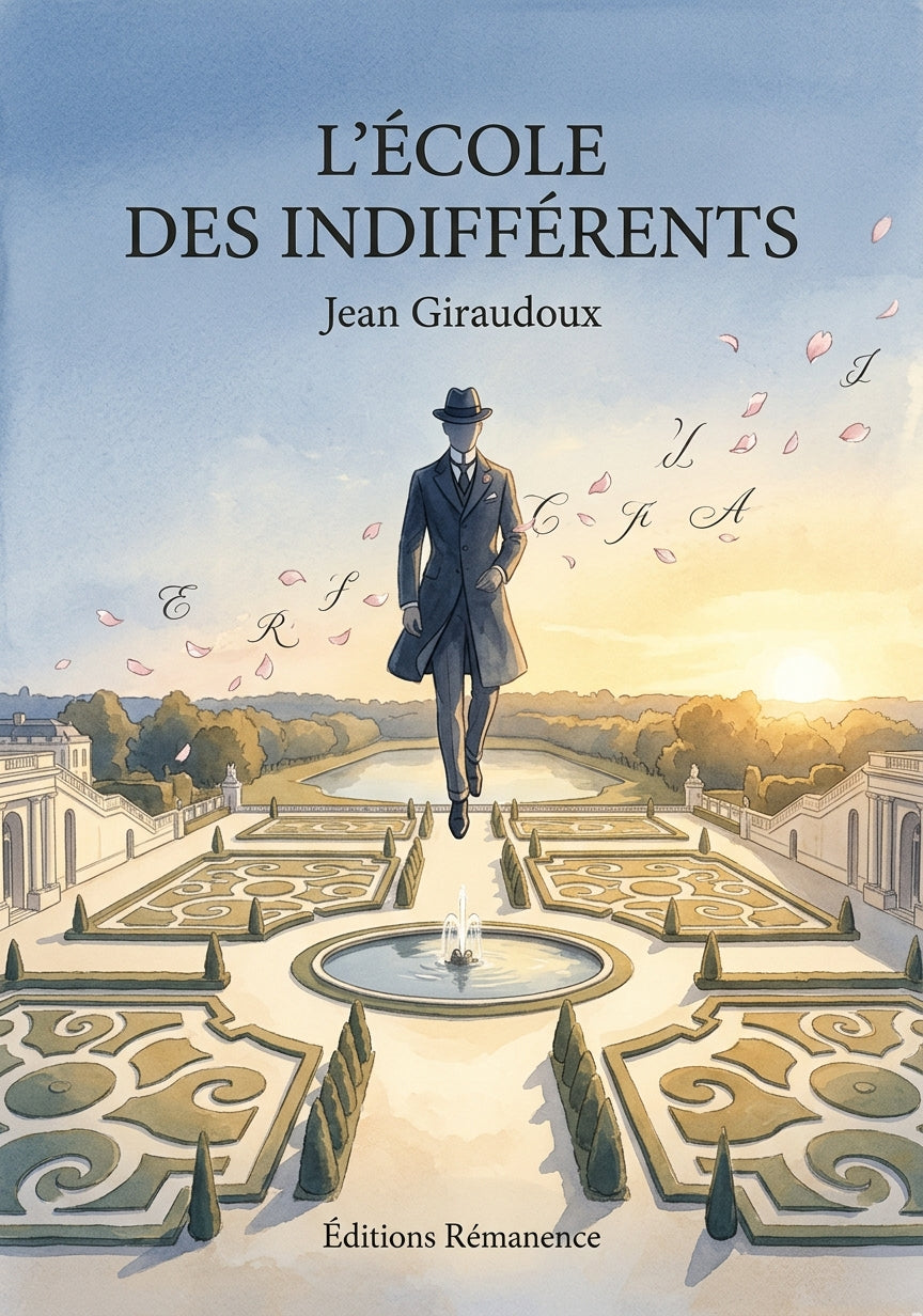 Livre L’École des indifférents par Jean Giraudoux - Couverture - Editions Remanence