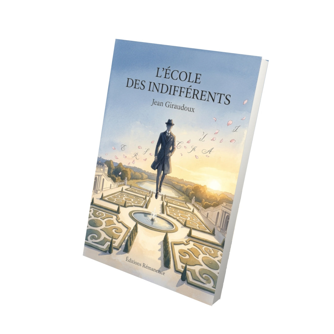 Livre L’École des indifférents par Jean Giraudoux - Vue 3D - Editions Remanence