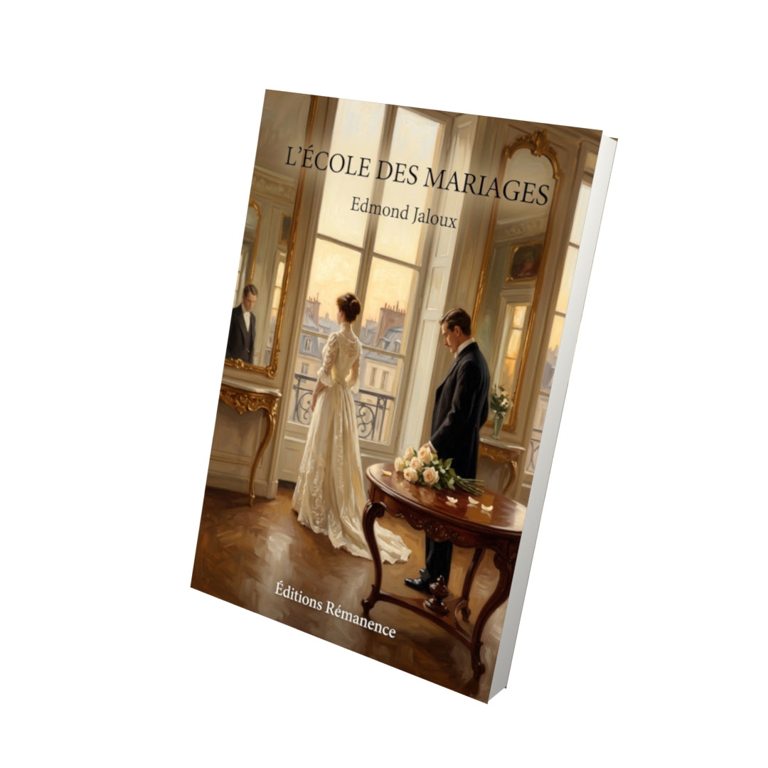 Livre L’École des mariages par Edmond Jaloux - Vue 3D - Editions Remanence