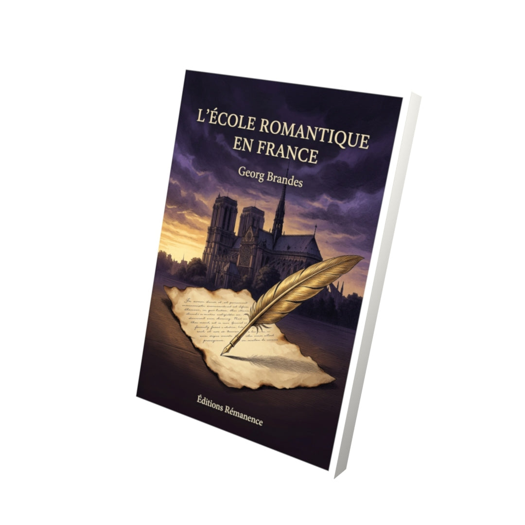 Livre L’École romantique en France par Georg Brandes - Vue 3D - Editions Remanence
