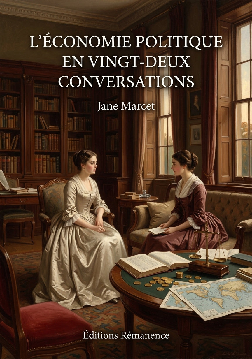 Livre L’économie politique en vingt-deux conversations par Jane Marcet - Couverture - Editions Remanence