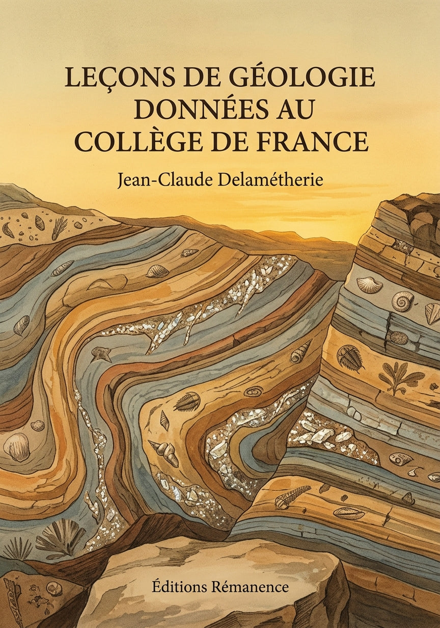 Livre Leçons de géologie données au collège de France par Jean-Claude Delamétherie - Couverture - Editions Remanence