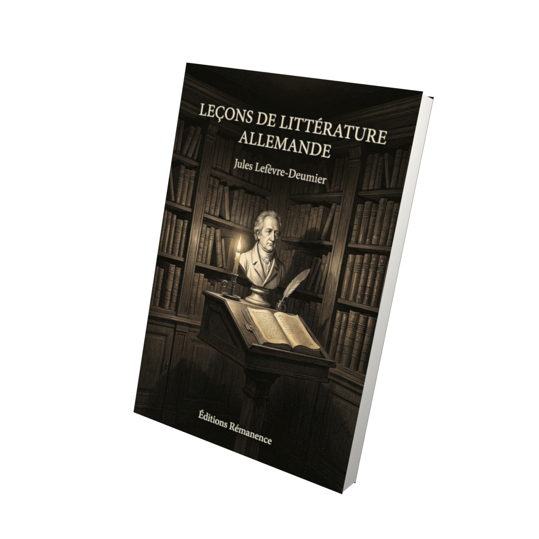 Livre Leçons de littérature allemande par Jules Lefèvre-Deumier - Vue 3D - Editions Remanence