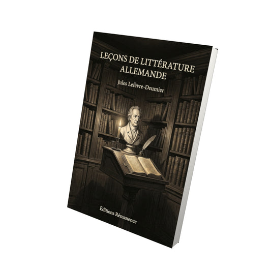 Livre Leçons de littérature allemande par Jules Lefèvre-Deumier - Vue 3D - Editions Remanence