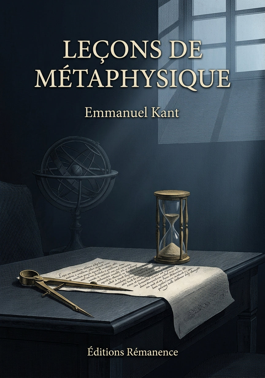 Livre Leçons de métaphysique par Emmanuel Kant - Couverture - Editions Remanence