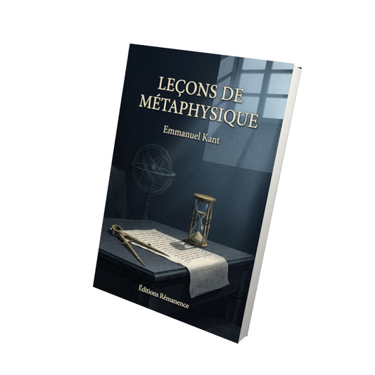 Livre Leçons de métaphysique par Emmanuel Kant - Vue 3D - Editions Remanence