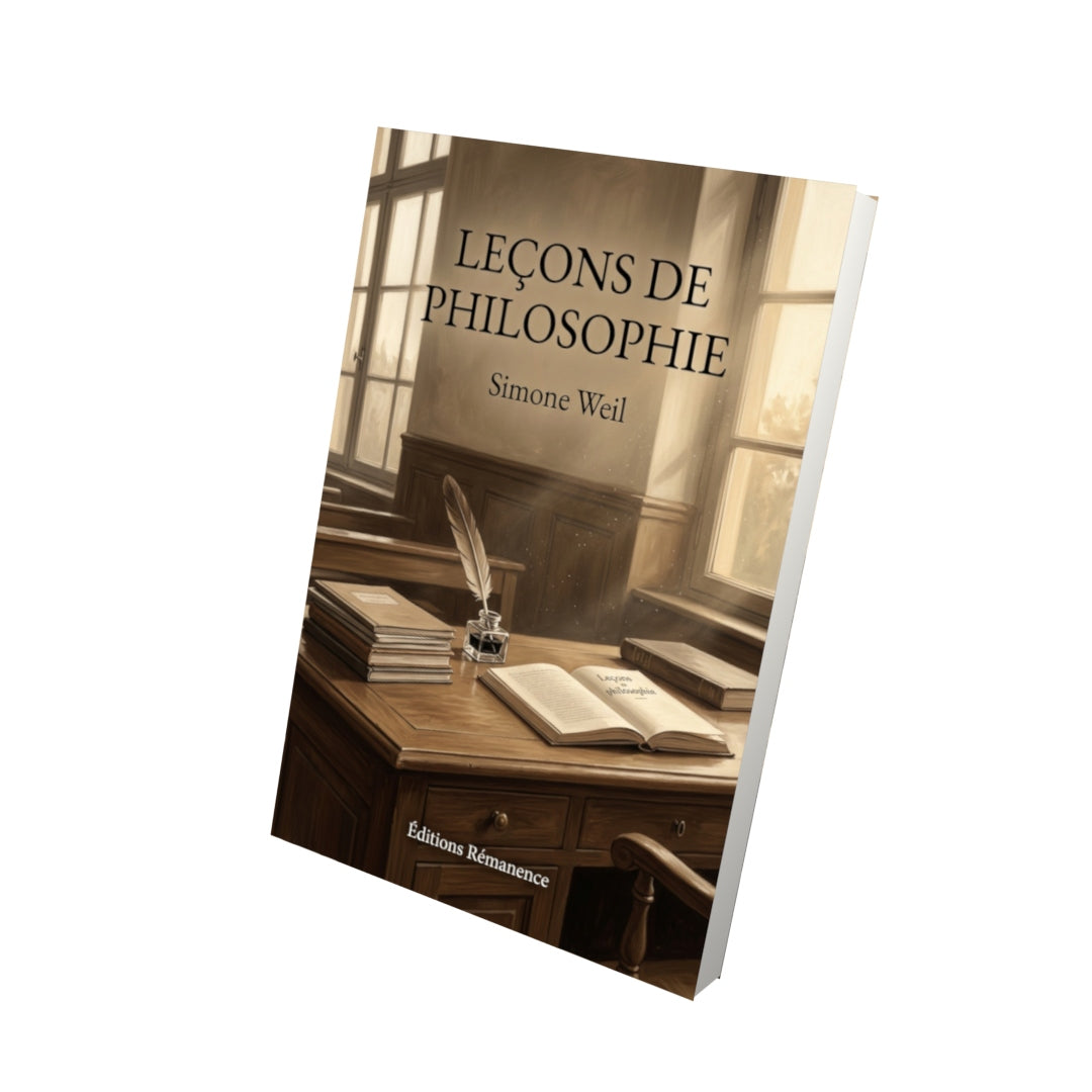 Livre Leçons de philosophie par Simone Weil - Vue 3D - Editions Remanence
