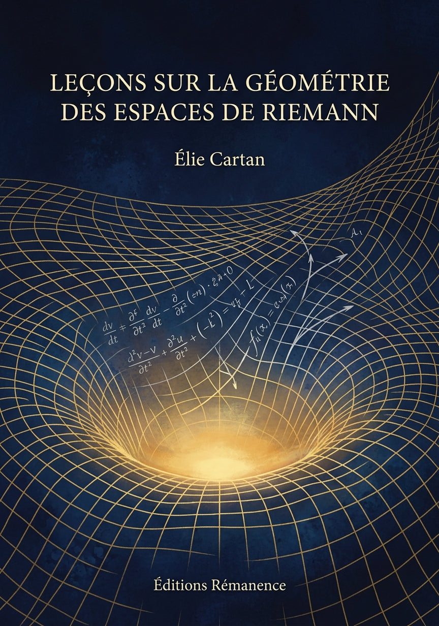 Livre Leçons sur la géométrie des espaces de Riemann par Élie Cartan - Couverture - Editions Remanence