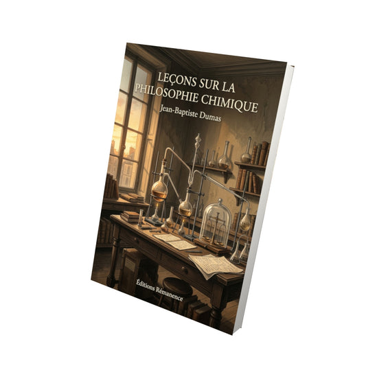 Livre Leçons sur la philosophie chimique par Jean-Baptiste Dumas - Vue 3D - Editions Remanence