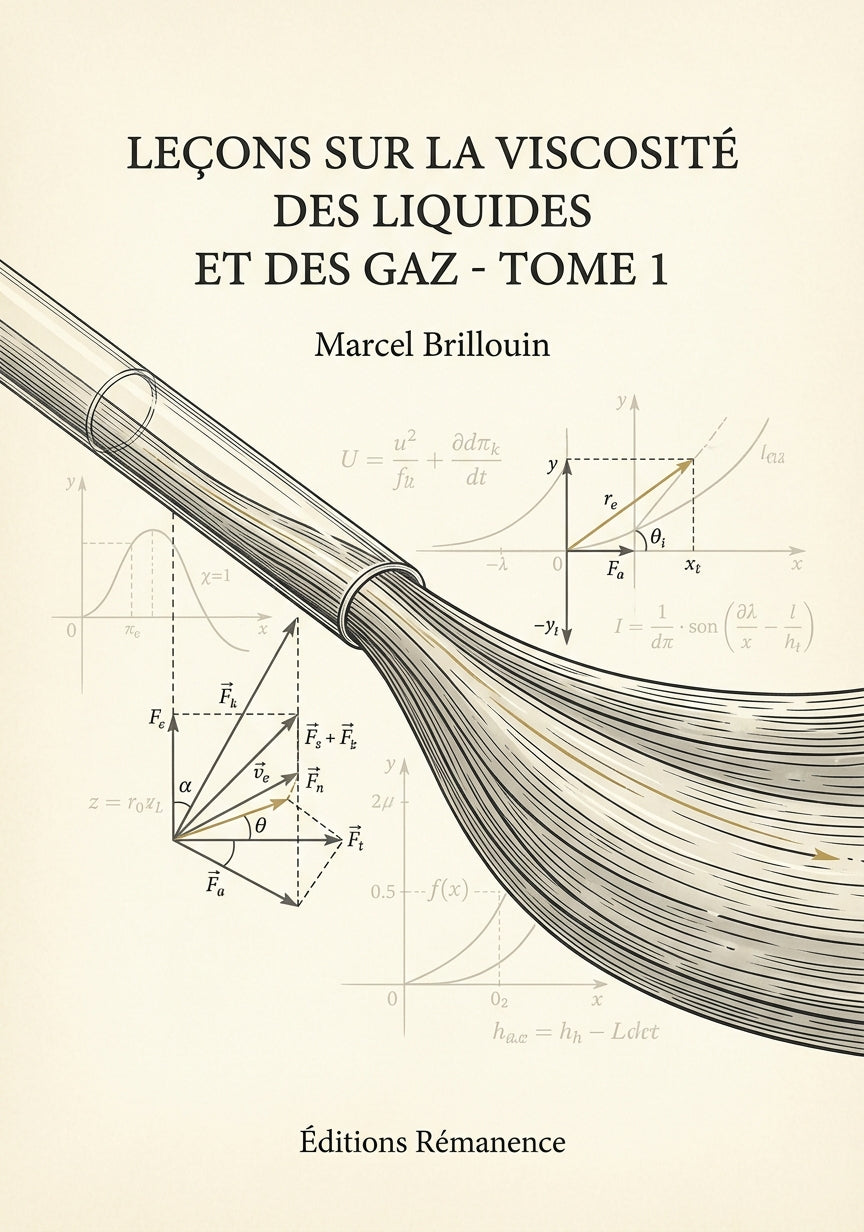 Livre Leçons sur la viscosité des liquides et des gaz - Tome 2 par Marcel Brillouin - Couverture - Editions Remanence