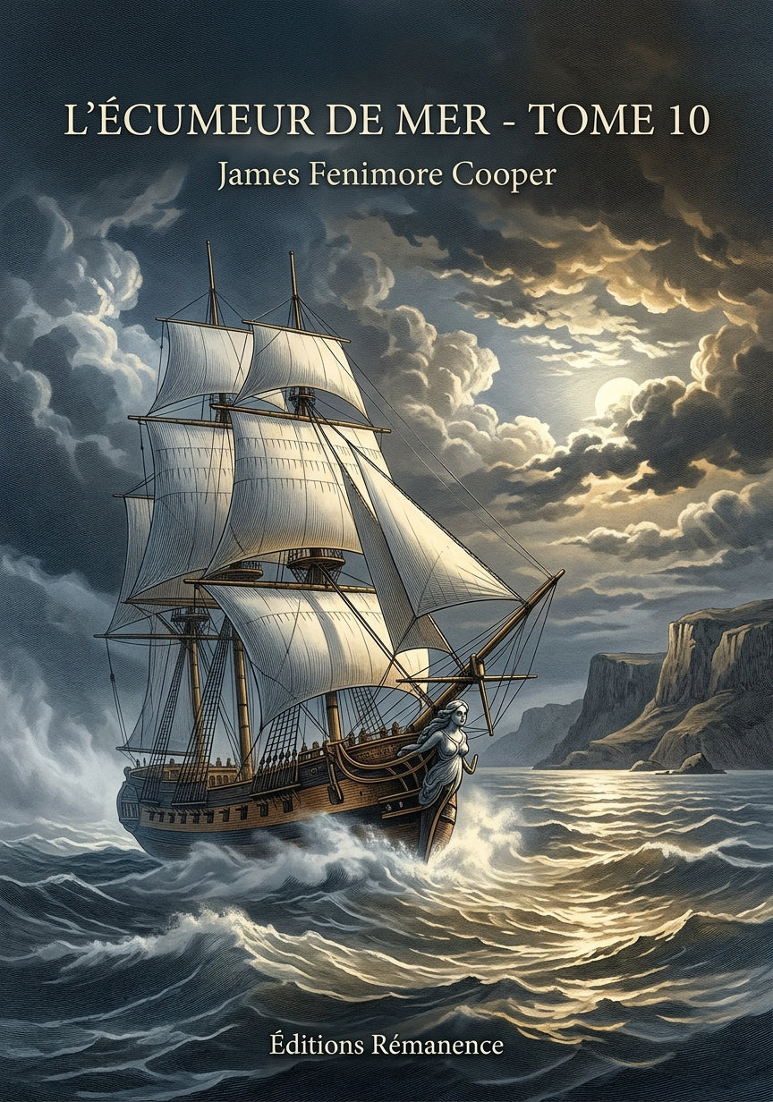 Livre L’Écumeur de mer - Tome 10 par James Fenimore Cooper - Couverture - Editions Remanence